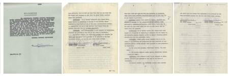 ''The Three Stooges Meet Hercules'' 1961 Contract Signed by Moe Howard, Larry Fine & Joe DeRita With Another Page Additionally Signed by Moe -- 20pp. Measures 8.5'' x 11.75'' -- Near Fine